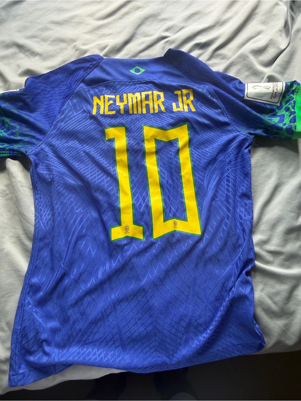 Nike Blue and Yellow #10 Soccer Jersey